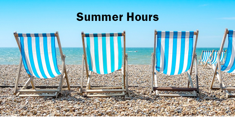Library Summer hours (link to the library hours web page)