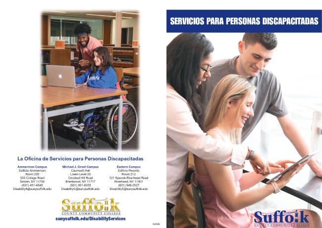 Folleto de Servicios para Personas con Discapacidad Folleto de Servicios para Personas con Discapacidad