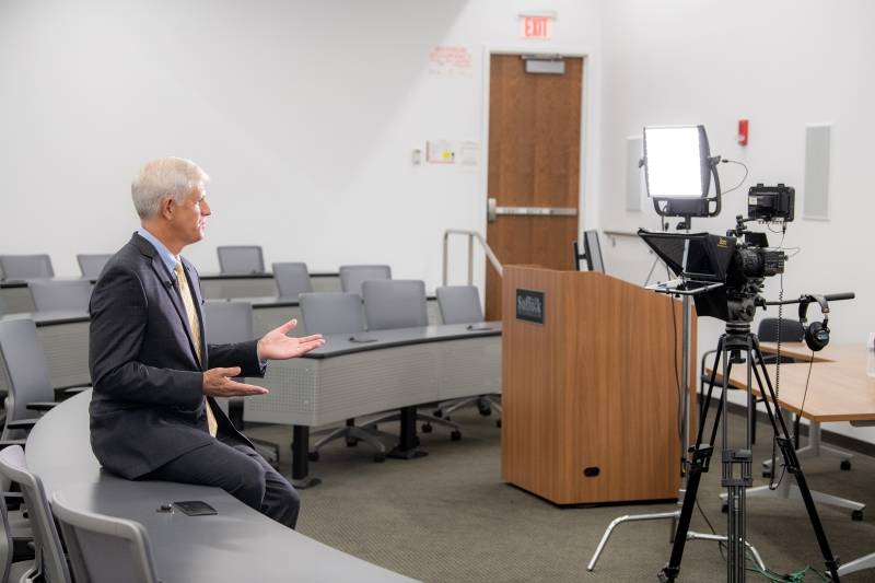 Dr. Bonahue and Student Trustee Featured in Vaccine Video