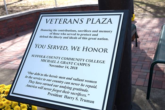 Michael J. Grant Campus Plaza Dedicated to Veterans