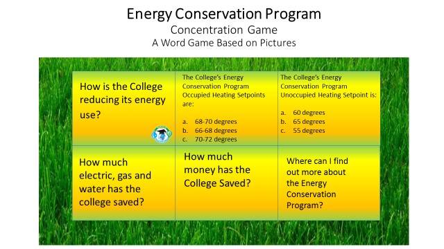 Energy Program Concentration Game