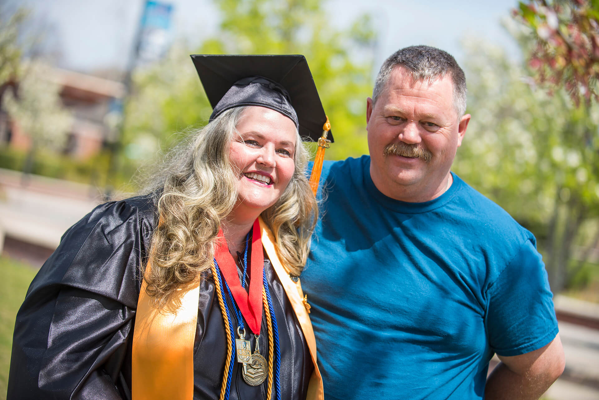 Image of adult male student graduating
