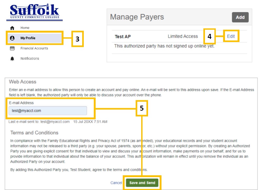Nelnet Authorized Payer Invite Screenshot