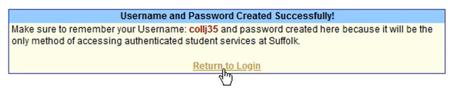 Return to Login Screenshot