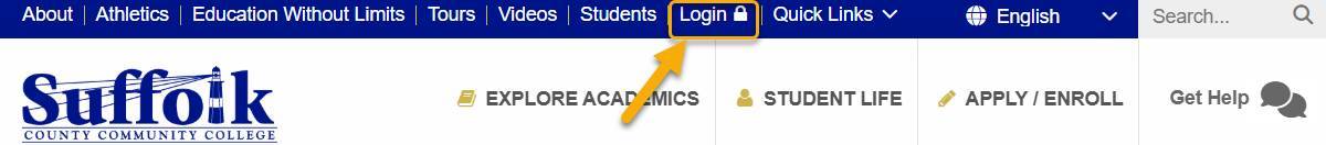 login icon location screenshot