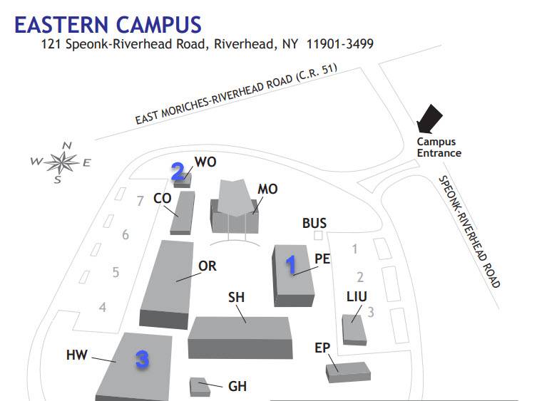 Eastern Campus All-Gender Restroom Map