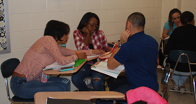 Students studying