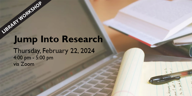  Get a jump start on your research by joining this Zoom session to find resources for your project.
