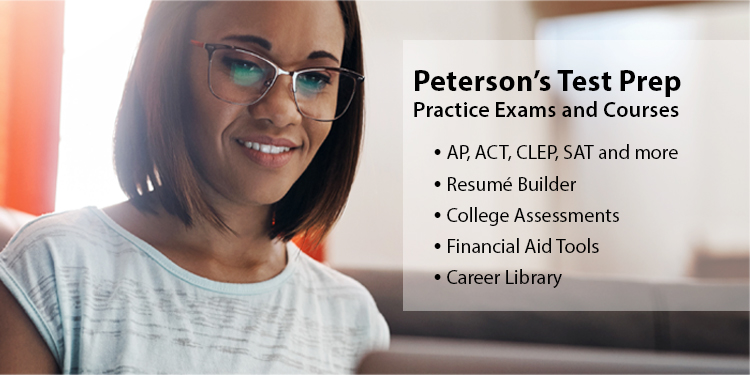 Check out Peterson's Test Prep database.  Test Prep helps users prepare for a variety of standardized exams, including college entry exams like the SAT and ACT, and vocational exams.
