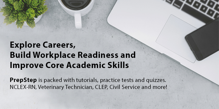 Check out the PrepStep database.  Academic & career-based tutorials including reading, writing, math, science, basic computing, workforce skills and occupational licensing.