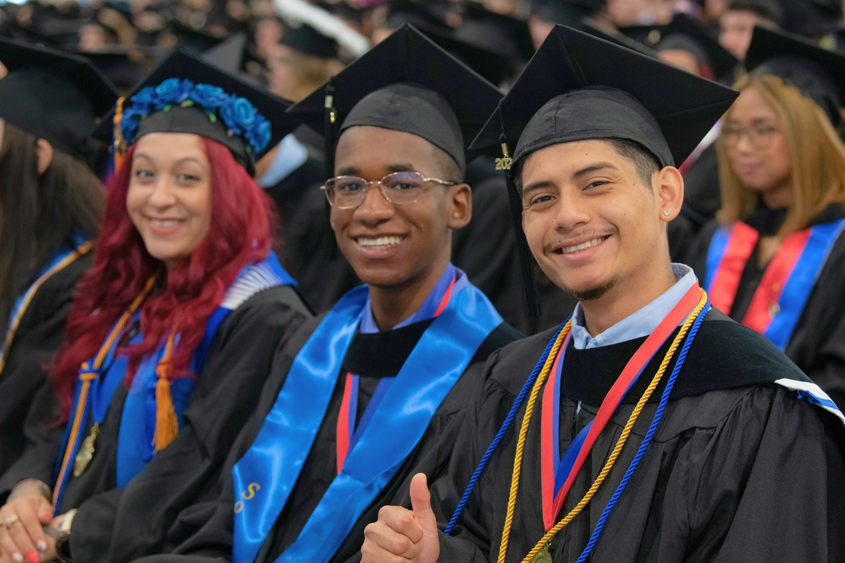 Image of a student graduating at SUNY Suffolk