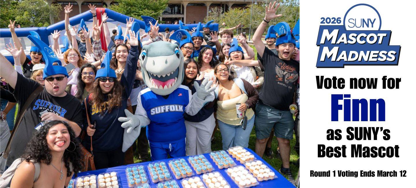 2026 SUNY Mascot Madness. Vote now for Finn as SUNY's Best Mascot. Round 1 voting ends March 12