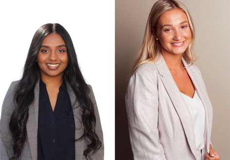 Amrita Deonanan, Gold Scholar, Michael J. Grant Campus and Leeanna Rutigliano, Silver Scholar, Ammerman Campus