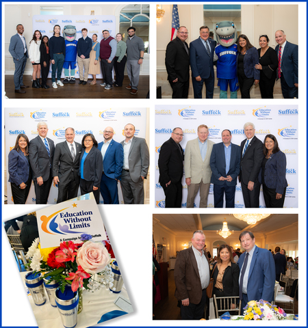 Suffolk County Community College donors, students, alumni, faculty, staff and elected officials – nearly 200 in all – helped kick off the college foundation’s Education Without Limits campaign. 