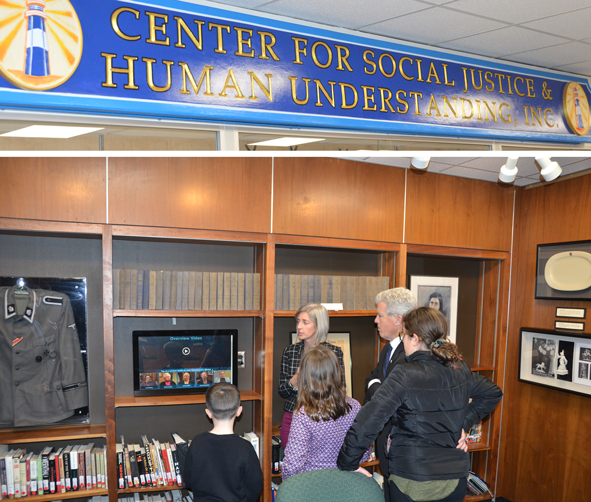 County Executive visits holocaust center with his children