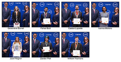 : Several Suffolk County Community College students were recognized with the SUNY Chancellor’s Award for Student Excellence. Students are pictured with SUNY Chancellor John B. King Jr. and Dr. Patty Munsch, Vice President for Student Affairs at Suffolk County Community College. For hi-res images, visit: https://photos.app.goo.gl/FsSGqYYxrSZGX6Bk6