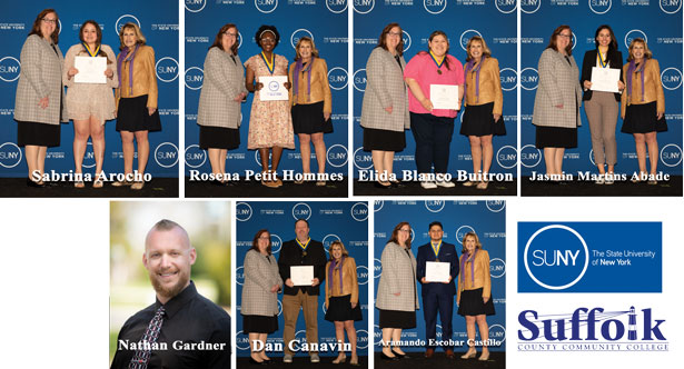 Seven Suffolk County Community College students have been awarded the State University of New York’s (SUNY) highest honor, The Chancellor’s Award for Student Excellence (CASE). 