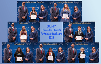 Eight Suffolk County Community College students are recognized with the prestigious SUNY Chancellor’s Awards Student Excellence. For Hi-Res images, visit https://photos.app.goo.gl/eHXYNhE5Ytt8rMiD7