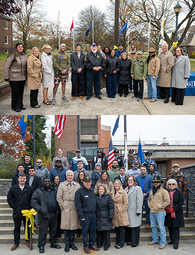Suffolk County Community College honored the service and sacrifice of our nation’s veterans during its annual Veterans Day ceremonies held this week at the Michael J. Grant and Ammerman campuses. For hi-res images visit: https://photos.app.goo.gl/RU6VeWt3gPcVv4gN6
