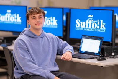 Suffolk County Community College student Garrett Alpers achieved an exceptional national ranking of 8th out of 6,980 competitors in a National Cyber League Competition, placing him among the top cybersecurity students in the country. For a hi-res image, visit: https://photos.app.goo.gl/YaEPMdesua99yZhh8