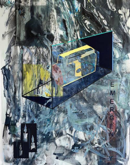 Photo Caption: Sa gabing madilim (in the dark night), 2023, acrylic, gouache, watercolor, pencil, graphite, 42in x 66in by Cheeny Celebrado-Royer 